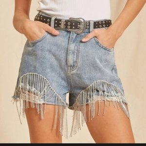 Rhinestone Shorts NWT